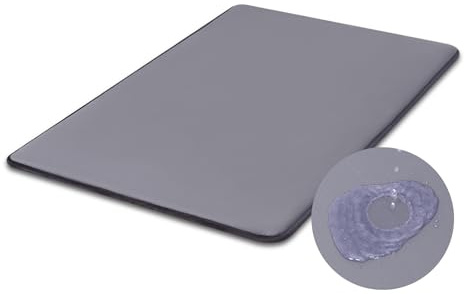 Favodormir Wassericht Hundematte Outdoor-90x57cm,Hundebett Mittelgroß Hunde aus Kunstleder,Einfach zu Reinigen,Tragbar Platzsparend Hundekissen,Waschbar Hundematratze für Innen& Reisen,Grau