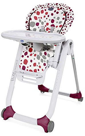 Chicco Polly Progres5 Verstellbarer Hochstuhl ab Geburt bis 3 Jahre (15 kg), Hochstuhl Baby mit Liegefunktion und Sitzerhöhung, mit 4 Rädern und Kompakter Schließung