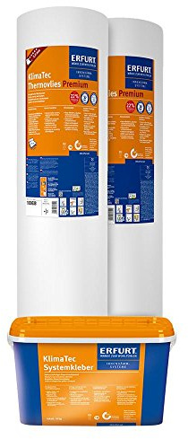 ERFURT 2 Rollen KlimaTec Thermovlies Premium + Kleister
