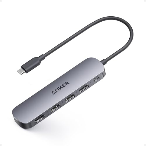 Anker USB C Hub (5-in-1), 4K@30Hz HDMI mit 90W Max. Power Delivery, USB-A Daten-Ports, kompakt und stylisch für MacBook, Dell XPS und mehr (Ladegerät Nicht enthalten)