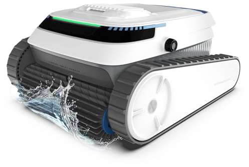 AIRROBO Poolroboter, Poolsauger Akku Kabelloser, Poolroboter Boden und Wand, Wasserlinie, Intelligenten Navigation, 120 Minuten Laufzeit, Wandklettern, Poolreiniger für Pools bis zu 170㎡, PC10