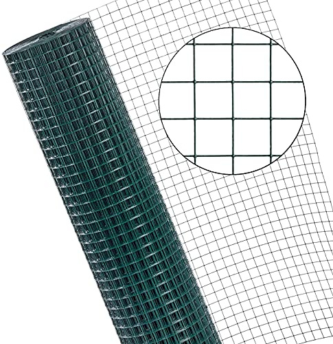 ESTEXO Volierendraht Drahtgitter Maschendraht Schweißgitter Drahtzaun Zaun Draht grün Kaninchendraht Käfigdraht Hasendraht 25 x 25 mm Maschenweite (1 x 25 m)