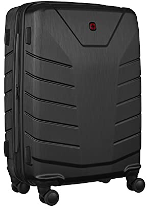 WENGER Pegasus Hartschalenkoffer M 66/79 l Erweiterbar | Reisekoffer für Urlaub mit 4 Doppelrollen, TSA-Zahlenschloss, Adressschild und 26 x 46 x 66 cm Abmessungen