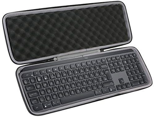 co2CREA Harte Schutzhülle für Logitech MX Keys/Keys S/Keys Plus Tastatur | Tragbare EVA Tasche für Reisen, stabiler Schutz, ideal für unterwegs und Reisen