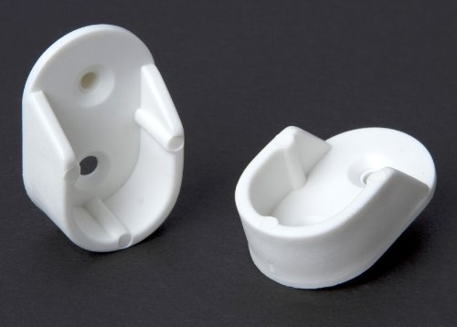 2 Stück Schrankrohrlager Schrankrohraufhänger Kleiderstangenaufhänger Kunststoff weiss Durchmesser 20mm