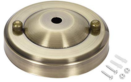 sourcing map Lampe Metall Deckenbaldachin, Retro Licht Baldachin Satz, für Lampen Zubehör DIY, Küche, 104mm 4,1 Zoll Bronze