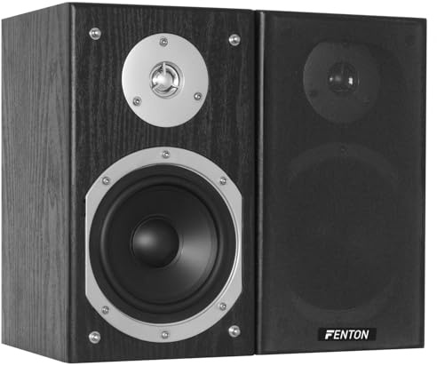 Fenton SHFB55B HiFi Lautsprecher passiv, Regallautsprecher Paar, 280 Watt 5 Zoll, Kompaktlautsprecher, Regal Lautsprecherboxen für Zuhause, Büro, Werkstatt oder Studio