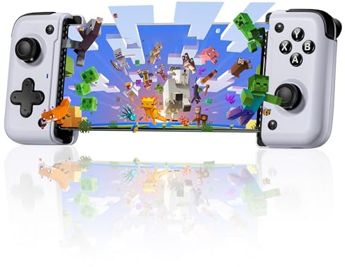 EasySMX M05 Handy Controller Android, Smartphone Controller für iPhone15 Series mit USB C, Bluetooth Handy Controller mit Hall Effekt Trigger & Programmierbare Tasten, Plug and Play -Weiß