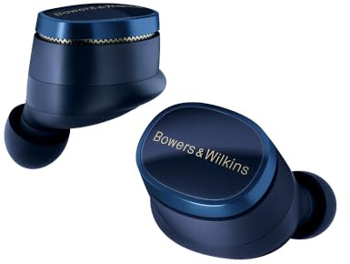 Bowers & Wilkins Pi8 In Ear Kopfhörer Bluetooth, Noise Cancelling - Blau | aptX Lossless, ANC, 24-Bit Audio, 6 Mikrofone, Schnellladung, Audioübertragungs-Case