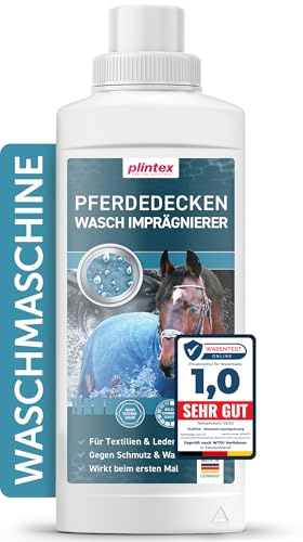 PLINTEX® Pferdedecken Wash-In Imprägnierung 580ml dermatologisch getestet | Nano Membran Pferdedecke Imprägnierwaschmittel atmungsaktiv - Pferd-Decken Imprägnier-Waschmittel I Made in Germany