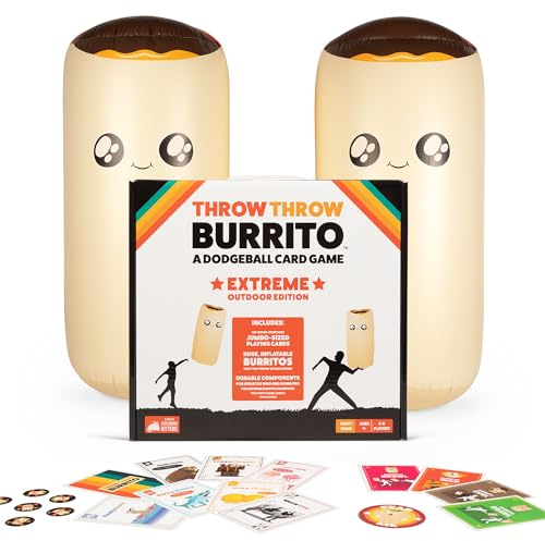 Throw Throw Burrito - Extreme Outdoor Edition by Exploding Kittens - A Dodgeball Card Game