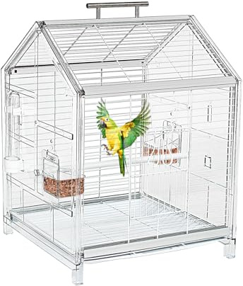 Bried cage AideeGrowth 20.5 inch Kleiner Vogelkäfig, Papageienkäfig, tragbarer Vogelträger, Reiseträger Käfig für zu Hause, Ausflug, Haustier Klinik, vorübergehende Platzierung