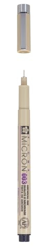 SAKURA Pigma Micron Fineliner Stift - 003 Schwarz - 0,15 mm Wasserfeste Archivtinte