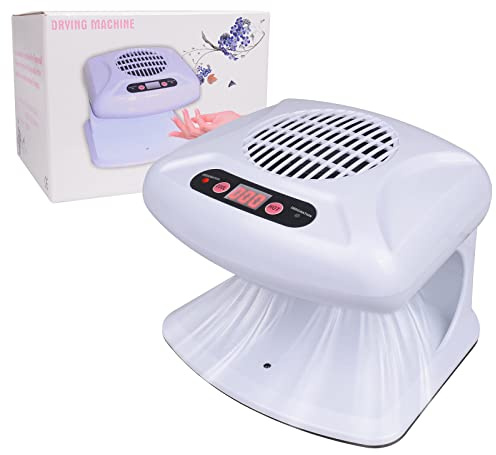 Gegong Air Nail Dryer mit automatischem Sensor, 300 W Timing Air Nail Fan Föhn für beide Hände und Füße, warmer und kühler Windgebläse-Trockner für normalen Nagellack, Zuhause und Salon