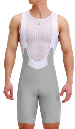 INBIKE Fahrrad Trägerhose Fahrradhose Herren Kurz Gepolstert Sommer mit Tasche Atmungsaktiv Reflektierende Radlerhose Radhose mit Träger für Rennrad MTB Radsport