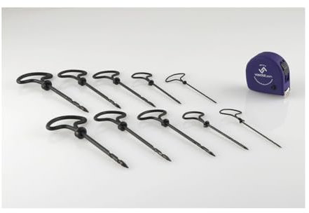 vasalat Handbohrer Kastanienbohrer Set - Bohrer für Kastanien 2-6mm - Knotenbohrer mit Ringgriff und gefräster Gewindespitze, Stahldraht - 11-teilig