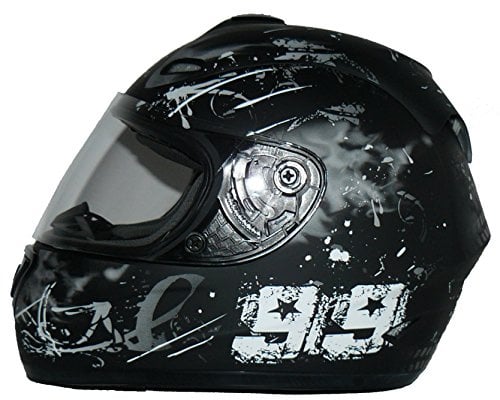 protectWEAR Motorradhelm FS-801-99 schwarz/grau-Gr.M