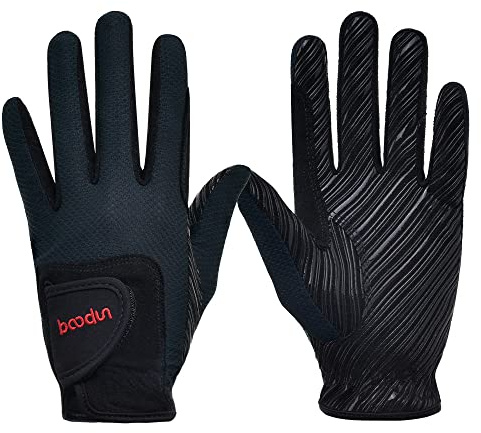 Turbovera Reithandschuhe Professional Lederimitat REIT Handschuh Damen Jungen Sommer für Reitsport Radfahren