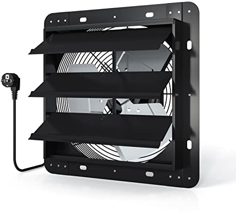 Aygrochy 250mm zu und abluftventilator, Industrie Wandventilator 1360m³/h, Belüftung und Kühlung für Gewächshäuser, Garagen Loft und Küche.