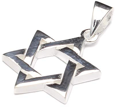 Loveyourdiamonds Kleiner Hexagramm David Stern Anhänger aus 925 Sterling Silber