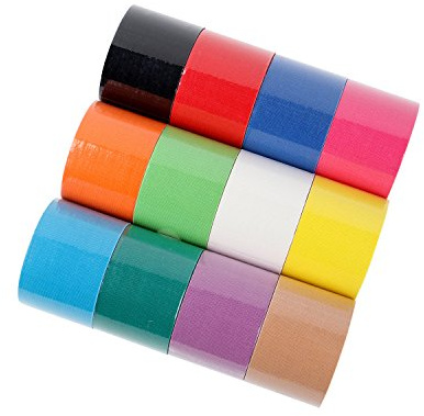 PHYTOP Kinesiologie Tape 12 Rollen Physio Tape in Regenbogen gemischten Farben, Kinesiotapes Set for Sport und Medizin