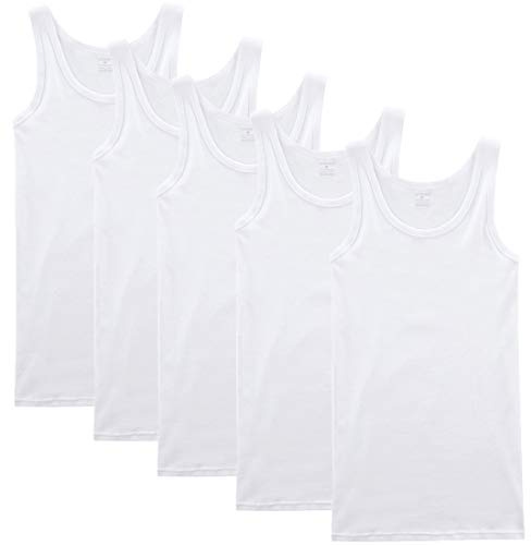 NUOZA Unterhemd Herren 3/5er Pack 100% Baumwolle Tank Top Ärmellos | Angenehm weich, atmungsaktiv, feuchtigkeitsabsorbierend, als Unterhemd oder Oberteil tragbar, etikettloses Design