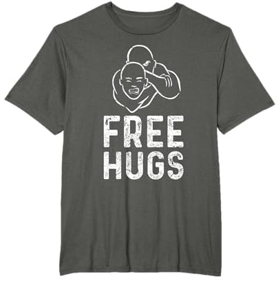 Brazilian Jiu-Jitsu BJJ Geschenk Shirt - Free Hugs - Lustiges Brazilian Jiu-Jitsu BJJ T-Shirt für Männer, Damen, Kinder - Schwarz, S - Kurzarm, Crew-Ausschnitt, Vintage, Unisex, T-Shirt, SHIRT