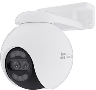 EZVIZ 4K Dual-Lens Kamera Überwachung aussen, PTZ WLAN Kamera mit 30m Farbnachtsicht, KI Personen-/Fahrzeugerkennung, Auto-Tracking und aktive Verteidigung, H80x