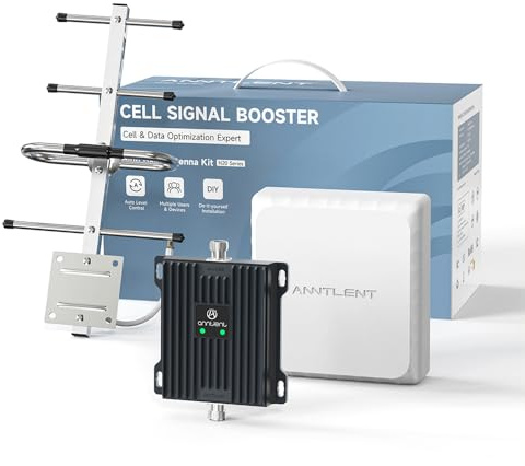 ANNTLENT Empfangsverstärker Handy für alle Netzanbieter in Deutschland, E-plus/O2/T-Mobile, Mobilfunk Signalverstärker Band 20/8, Kompatibel 4G 3G 2G GSM LTE, 70dB Maximale Verstärkung