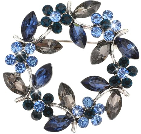 Damen Kristall Brosche Bunte Girlande Strass Broschen Elegante Brosche Anstecknadel für Damen Mantel Kleid Kleidung Handgefertigte Rosenblumen Brosche Abzeichen