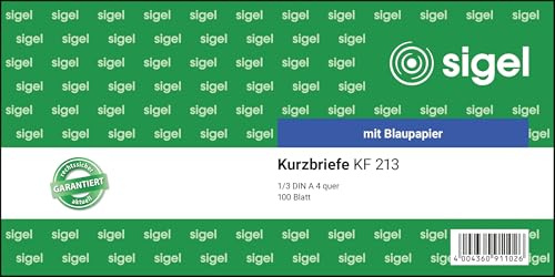SIGEL KF213 Kurzmitteilung "Kurzbrief", 1/3 A4 quer, 100 Blatt, 1 Stück