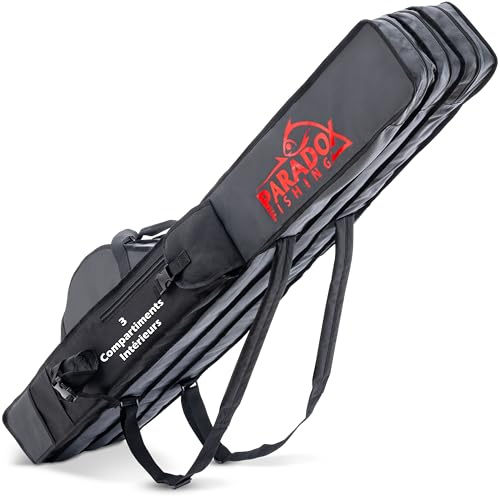 Paradox Fishing Rutentasche 150 cm 3 Fächer I Angeltasche Rutentasche Rutenfutteral Angel Tasche - Angelrutentasche Futteral Angeln