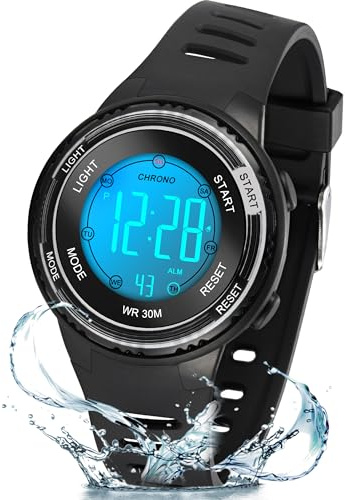 Edillas 7 Farben Kinderuhr Junge Mädchen,Armbanduhr Kinder Digitaluhr mit wasserdichte Schulanfang Geschenke für Kinder Sports Outdoor Uhr