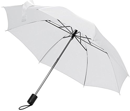 Taschen-Regenschirm / mit Schutzhülle / Farbe: weiss