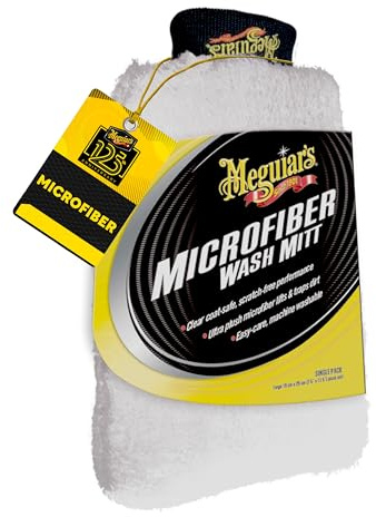 Meguiar's Wash Mitt Mikrofaser Waschhandschuh - Saugfähige Mikrofaser, wiederverwendbar, maschinenwaschbar, X3002EU