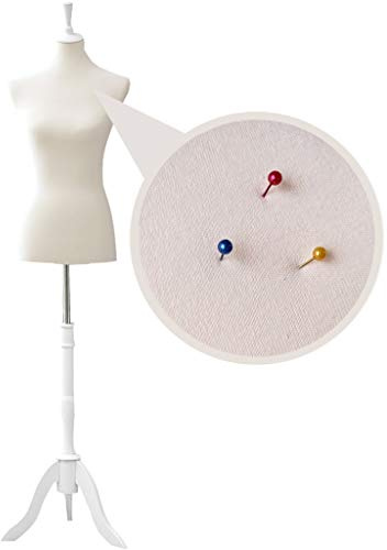 Loywe Schneiderpuppe Schaum Weiblich Schaufensterpuppe Damenbüste Schneiderbüste kleiderpuppe Nähen mit Verstellbarer Höhe - Büste Torso Gr.36/38| 1018W