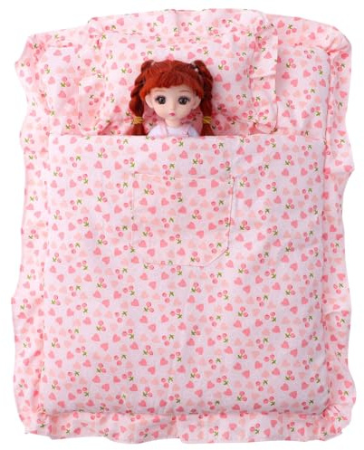 Supvox 1 Satz Puppen-erdbeer-Schlafsack Puppen Erdbeermatratze -Accessoire Doll Erdbeerschlafsack Puppenhausbettwäsche Kissen Für Puppensack Puppenhausdecke Puppendecke Stoff