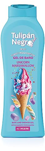 Tulpe Schwarz – Feuchtigkeitsspendendes Duschgel Unicorn Marshmallow, 650 ml, intensiv parfümiert