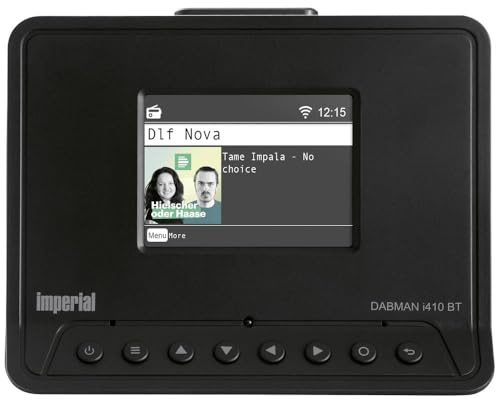 Imperial DABMAN i410 BT DAB Radio, Internetradio WLAN, DAB Plus Radio, Bluetooth, WLAN Radio (Bluetooth Sender- und Empfänger, Hotelmodus, Streamingdienste, USB-Aufnahme) - Schwarz