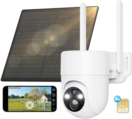 SEHMUA 3G/4G LTE Überwachungskamera Aussen mit SIM Karte,2K HD