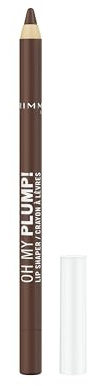 Rimmel London Oh My Plump! Lip Shaper, Lipliner, reich an Peptiden, ultra-cremig, kein Transfer, 1,2 g, 110 Rich Kakao