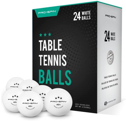 PRO-SPIN Tischtennisbälle – 3-Sterne ITTF-zugelassene Premium Tischtennisbälle | Hochleistungsfähige 40+ ABS-Bälle für professionelles Spiel | Für drinnen und draußen