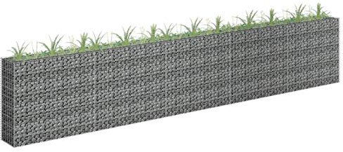 GuyAna Gabionen-Hochbeet Verzinkter Stahl 450×30×90 cm GabionenköRbe WasserzapfsäUle Garten Gabionen Zaun Gabionensteine