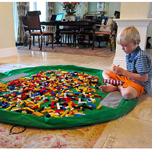 Aufbewahrungstasche für Spielzeug, Kinderspielmatte, große Ordnungstasche, faltbarer Teppich für Kinder, tragbarer Organizer für Kinderspielzeug, Tasche mit Kordelzug, 60 Zoll (150 cm)