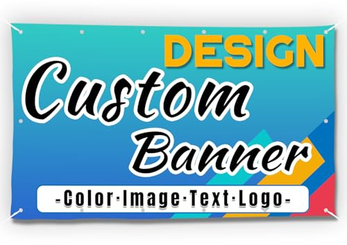Banner Personalisiert, Banner Selbst Gestaltenmit Text/Bild/Logo, füR den Innen- und AußEnbereich Geeignet füR Geburtstagsfeiern, Hochzeiten, Abschlussfeiern, Werbung und Festivals