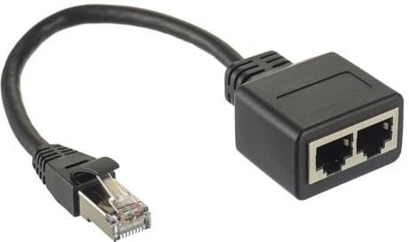 HUAREW RJ45 Splitter Adapter LAN Ethernet Extender 1 männlich zu 2 weiblich Cable für Ethernet Cat5 Cat5e Cat6 Cat7