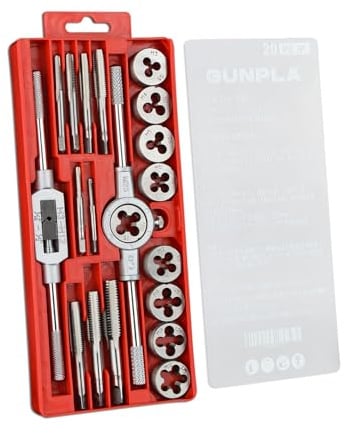 Gunpla 20 tlg. Hochwertigem Legiertem Stahl Gewindeschneider und Bohrer Set Gewindeschneid Satz Metrisch M3-M12