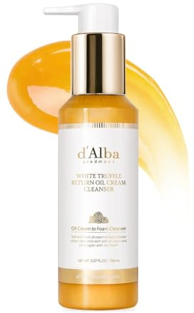 d'alba Piedmont Reinigungscreme mit italienischem weißem Trüffelrücklauföl, vegane Hautpflege, einfache Reinigung in einem Schritt für Talg und Make-up-Entfernung