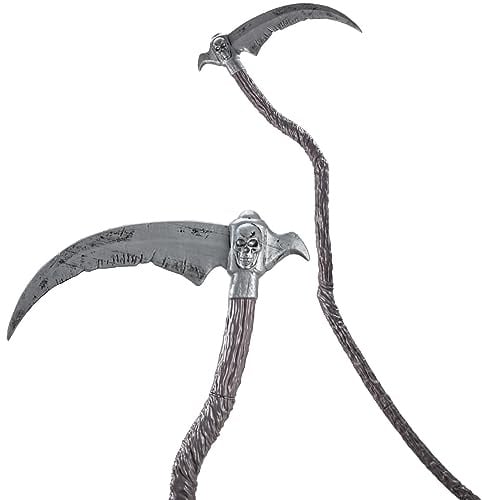 Spooktacular Creations halloween sense kinder Scythe Sensenmann, gruseligen Skelett Sichel, 140cm Stab mit Sichel, Party Cosplay, Karneval, Fasching