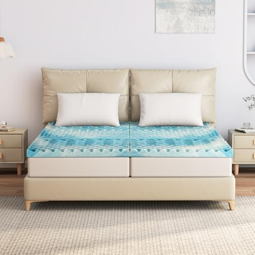 EGO Home Topper 160x200cm, 5cm Höhe 7 Zonen matratzen Topper aus Schaumstoff, CertiPUR EU Zertifiziert, matratzentopper 160x200cm Ohne Bezug für Boxspringbett Matratzen Schlafsofa
